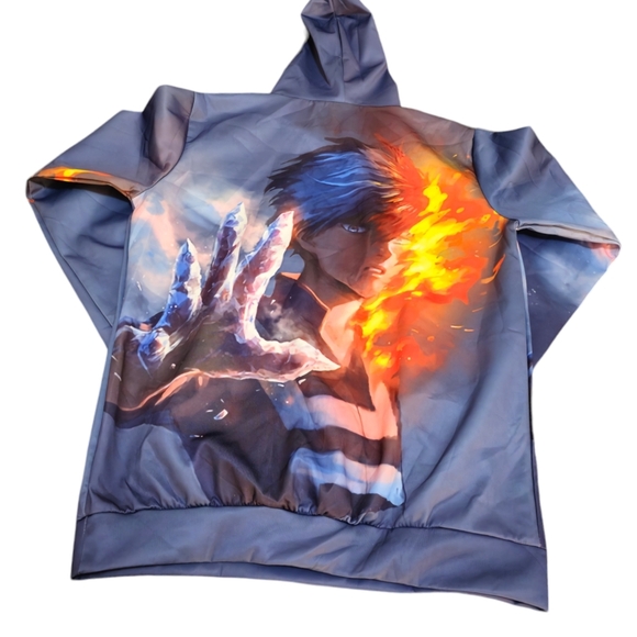 Anime Bakugou Katsuki Men's Sz XL Pullover All over Print Hoodie - Picture 2 of 3